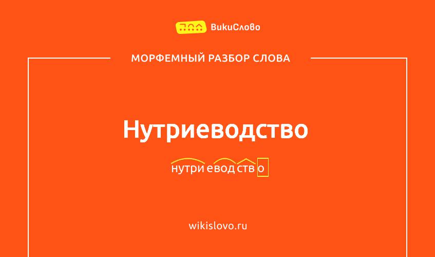 Морфемный разбор слова нутриеводство