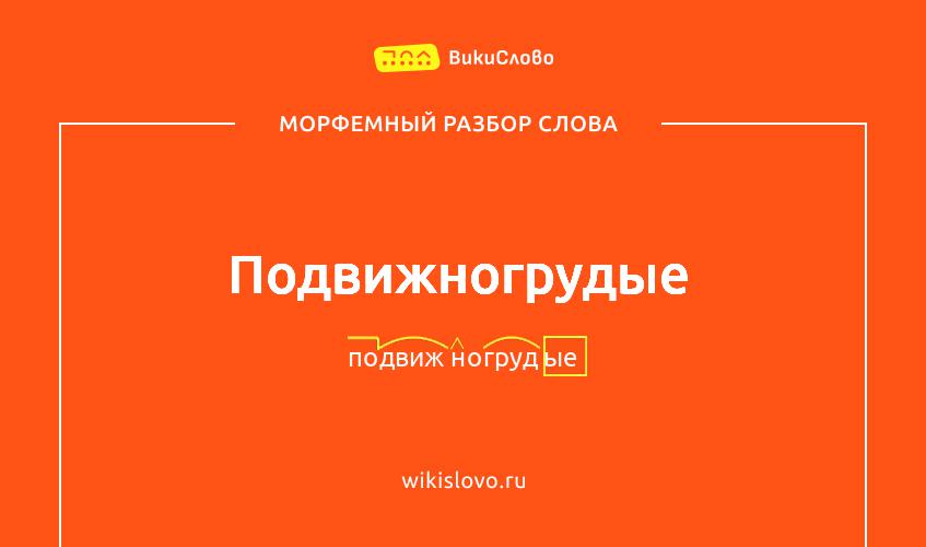 Морфемный разбор слова подвижногрудые