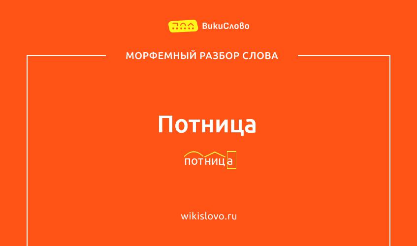 Морфемный разбор слова потница