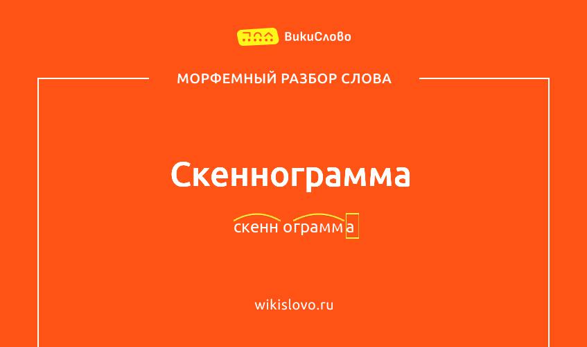Морфемный разбор слова скеннограмма