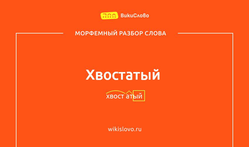 Морфемный разбор слова хвостатый