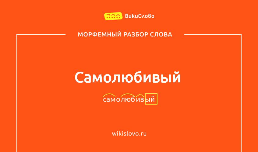 Морфемный разбор слова самолюбивый