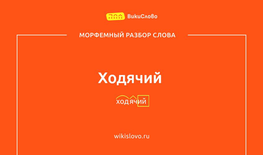 Морфемный разбор слова ходячий