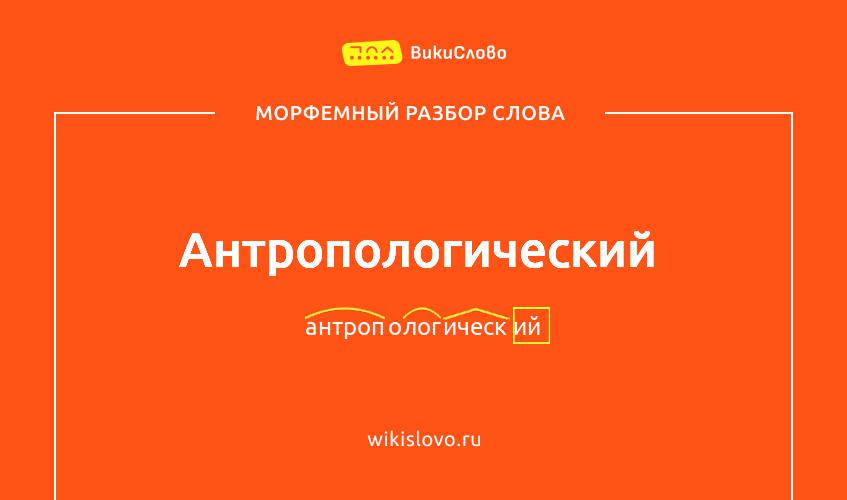 Морфемный разбор слова антропологический