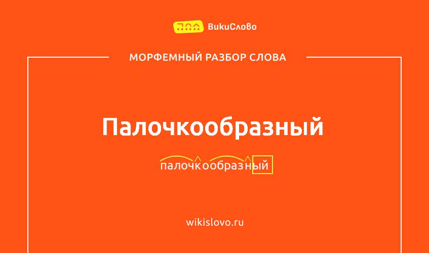Морфемный разбор слова палочкообразный