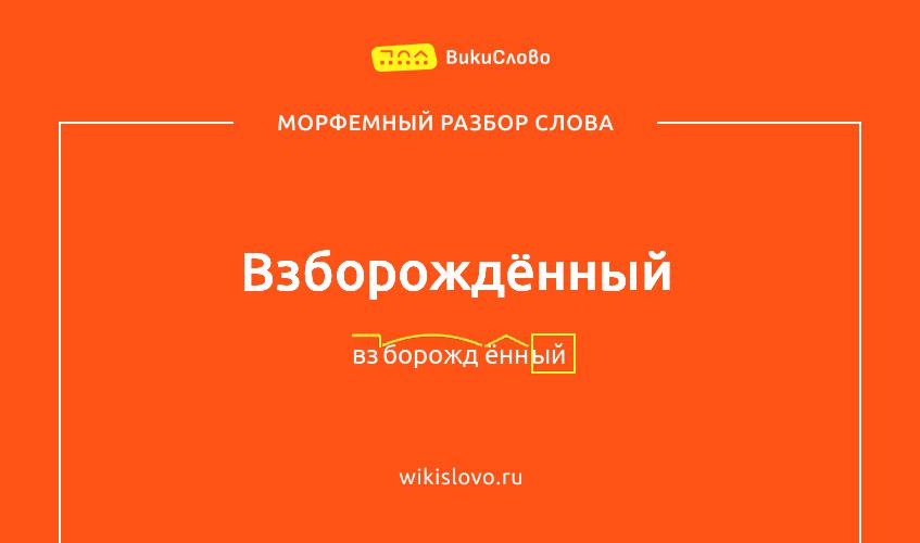 Морфемный разбор слова взборождённый