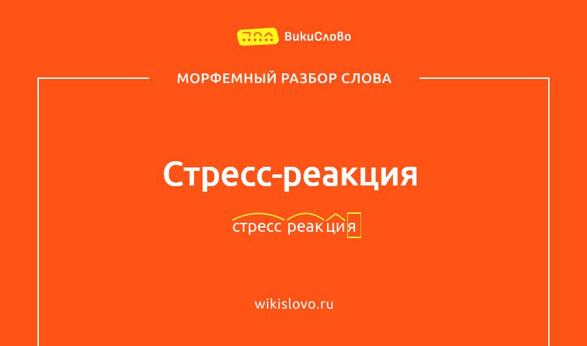 Морфемный разбор слова стресс-реакция