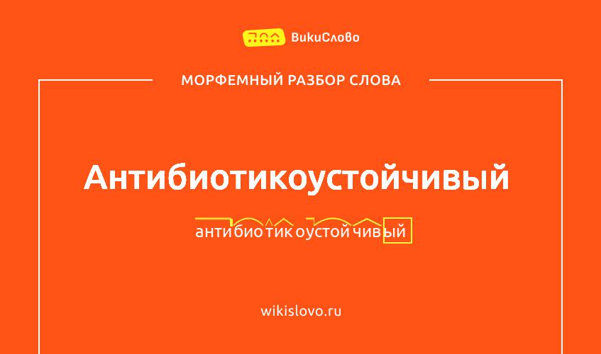 Морфемный разбор слова антибиотикоустойчивый