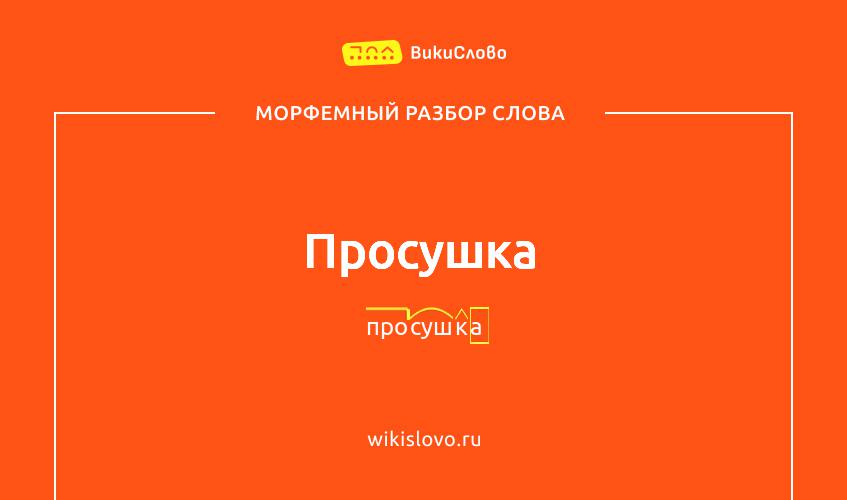 Морфемный разбор слова просушка