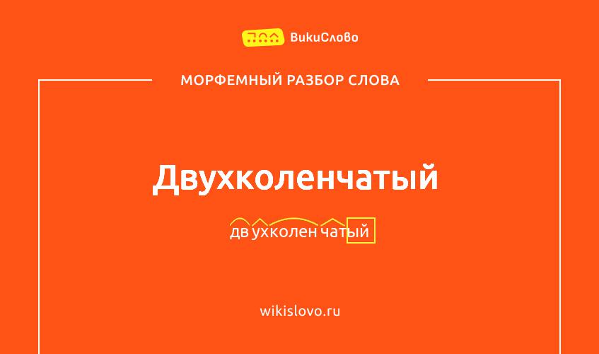 Морфемный разбор слова двухколенчатый