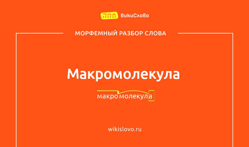 Морфемный разбор слова макромолекула