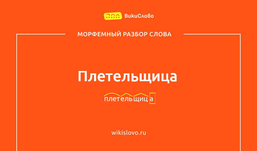 Морфемный разбор слова плетельщица