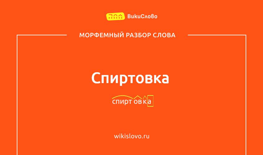 Морфемный разбор слова спиртовка