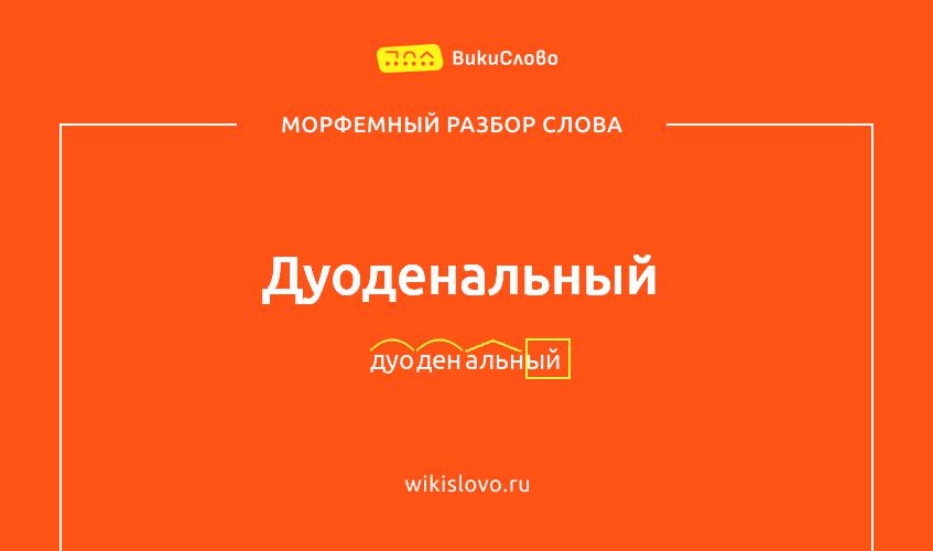 Морфемный разбор слова дуоденальный