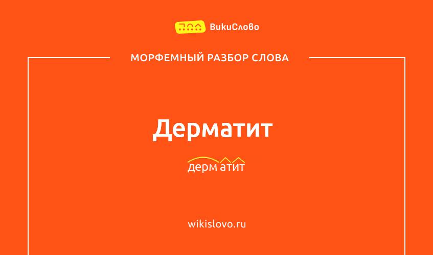 Морфемный разбор слова дерматит