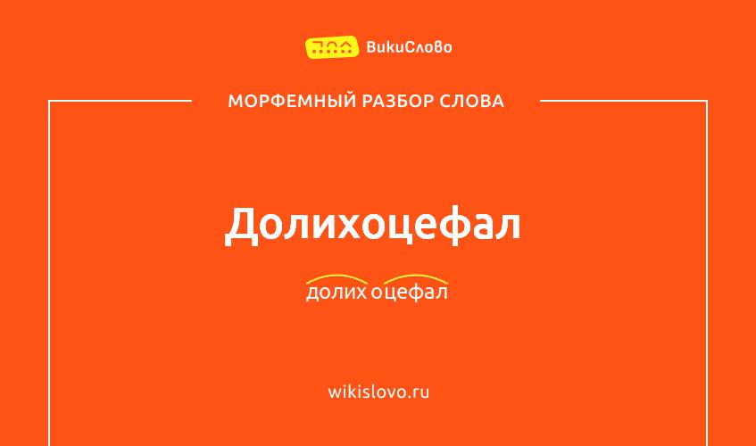 Морфемный разбор слова долихоцефал