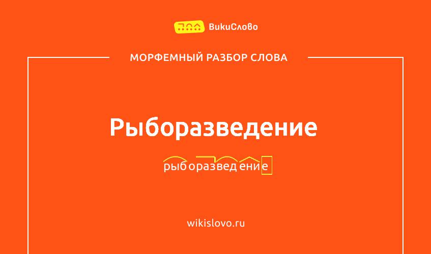 Морфемный разбор слова рыборазведение