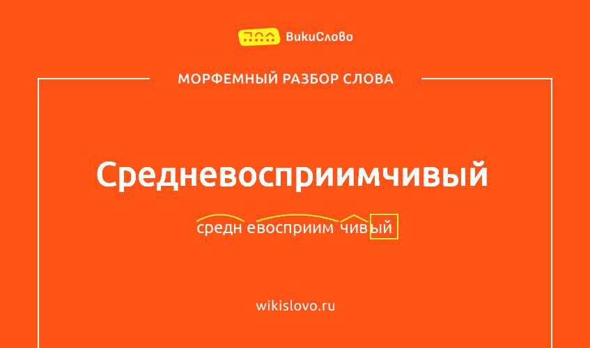 Морфемный разбор слова средневосприимчивый