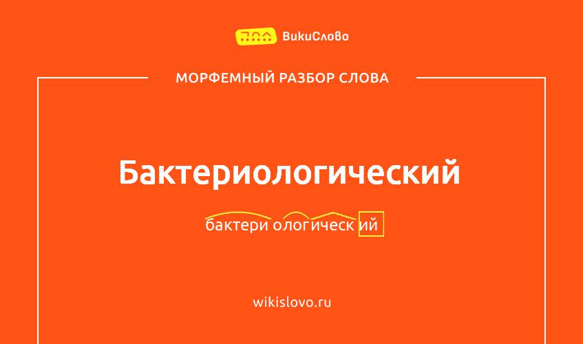 Морфемный разбор слова бактериологический