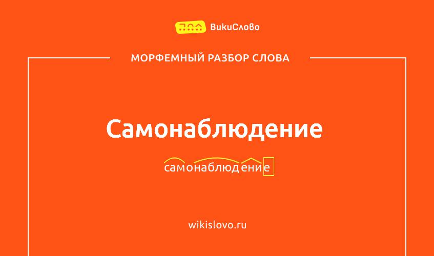Морфемный разбор слова самонаблюдение