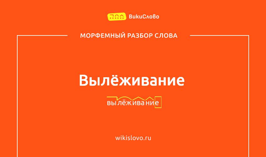 Морфемный разбор слова вылёживание