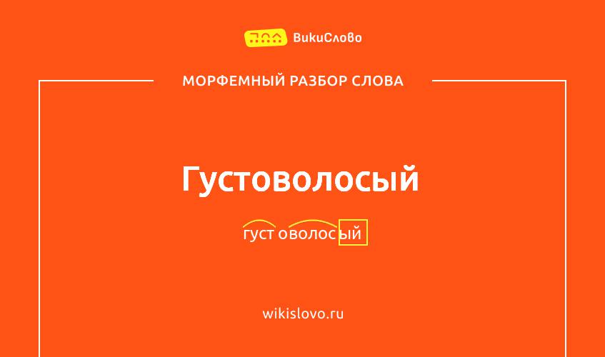 Морфемный разбор слова густоволосый