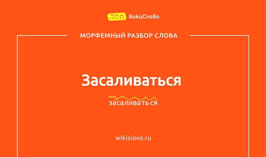 Морфемный разбор слова засаливаться