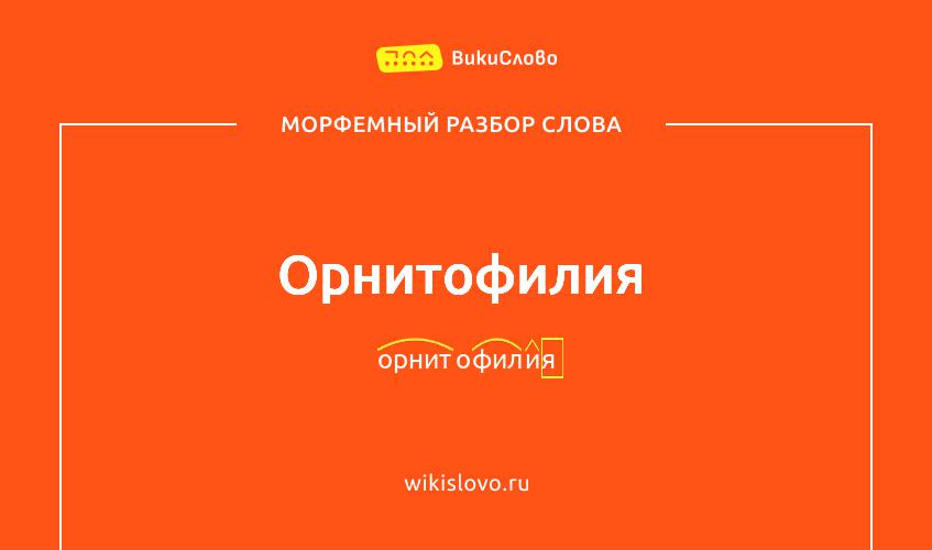 Морфемный разбор слова орнитофилия