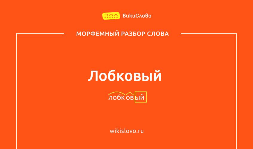 Морфемный разбор слова лобковый