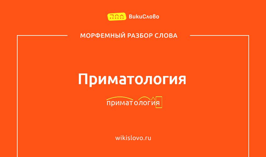 Морфемный разбор слова приматология