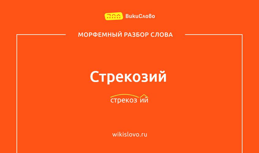 Морфемный разбор слова стрекозий