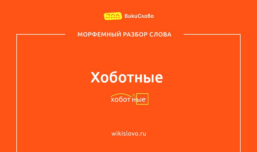 Морфемный разбор слова хоботные