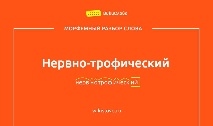 Морфемный разбор слова нервно-трофический