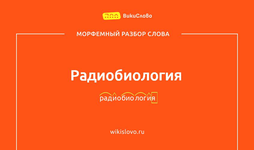 Морфемный разбор слова радиобиология